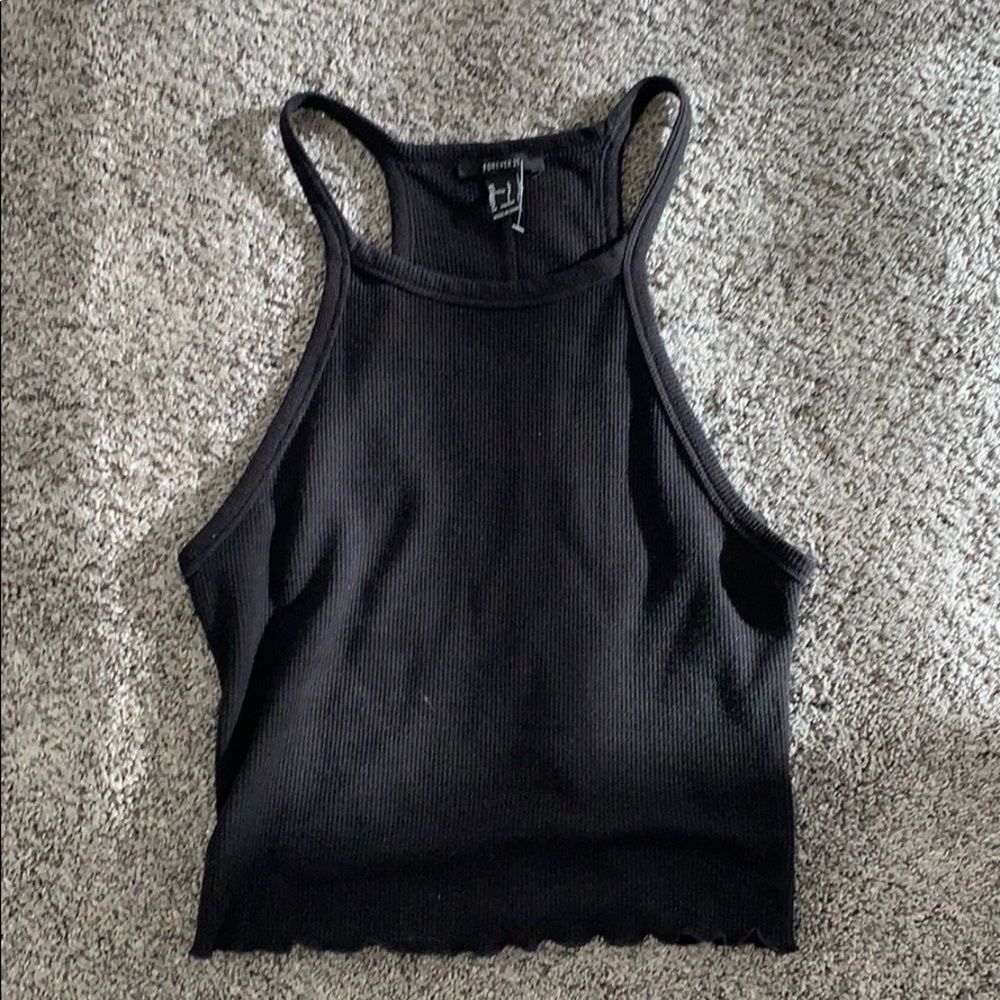 Black halter top